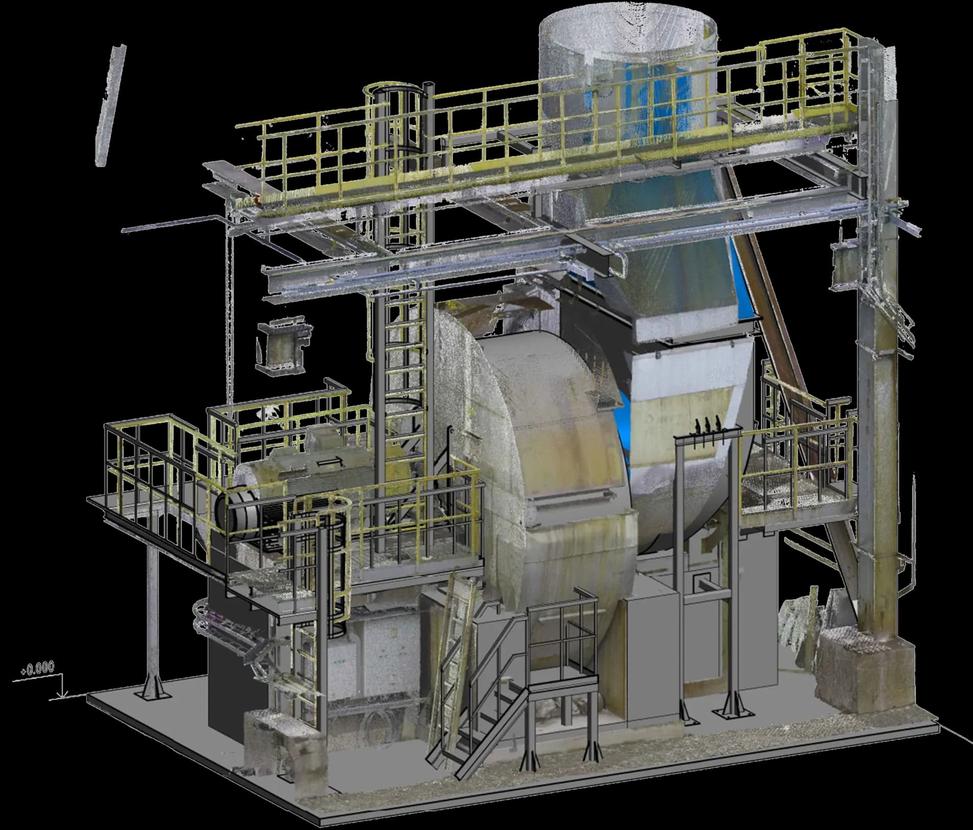 Modell mit Punktwolke