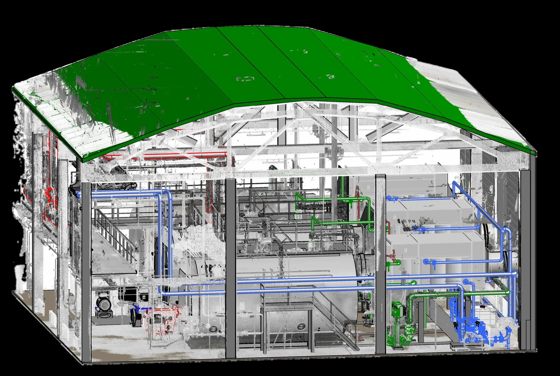Ansicht mit Punktwolke
